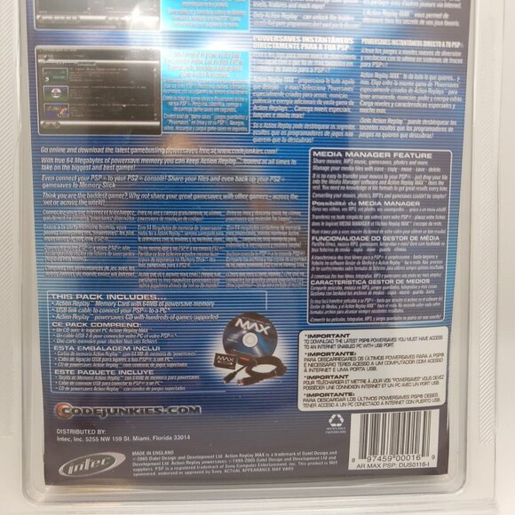 Intec PSP Action Replay Max PlayStation Portable 2005 Brand New Cheat System - Picture 6 of 8